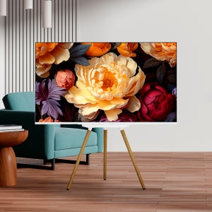 이젤큐빅스 화이트에디션 109cm(43인치) FHD TV 스마트 이젤형tv거치대 스탠드티비