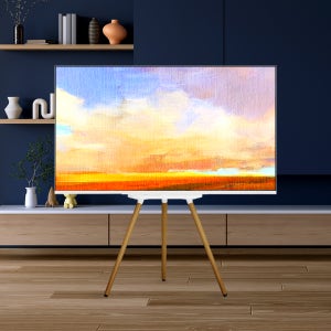 이젤큐빅스 화이트에디션 109cm(43인치) 4K UHD 스마트 TV 이젤형tv거치대