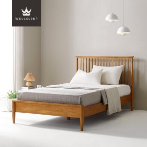 웰슬립 포근한밤 SEO 원목 침대 프레임 헤드형, SS(슈퍼싱글), 내추럴 WELL038