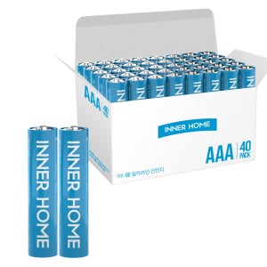 이너홈 건전지 알카라인 AAA 40입