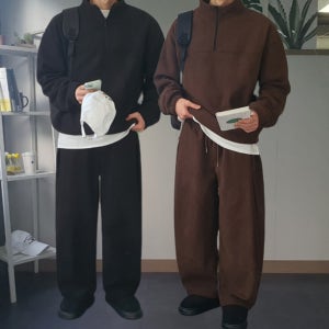 남자기모트레이닝세트 코듀로이트레이닝복 남성골덴트레이닝 겨울츄리닝셋업