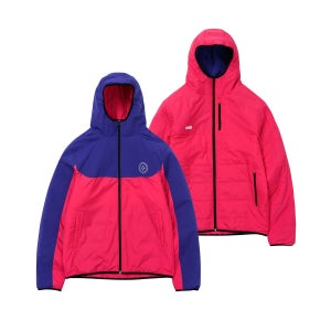 [FCMM SPORT] 에프씨엠엠 스포츠 컬러블럭 리버시블 패딩 점퍼 마젠타