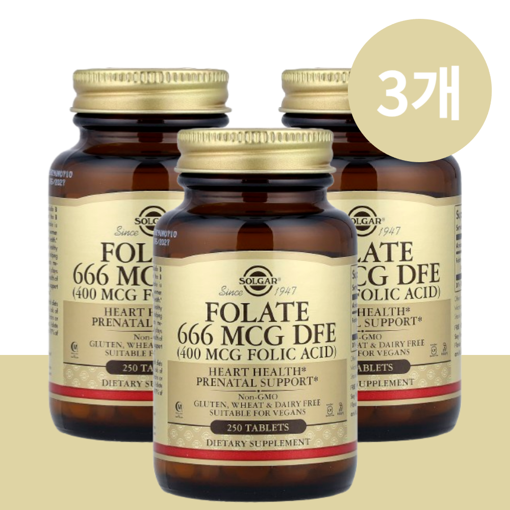 솔가 엽산 Folate 666mcg DFE 250정 (3개)