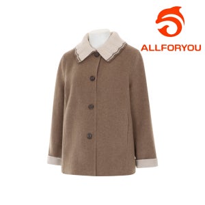 올포유 여성 코트 중기장 니트 카라 탈부착 울 캐시미어 캐주얼 부모님 선물 LCTO9411