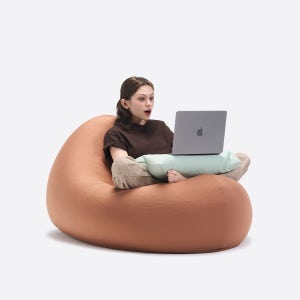 NEW 폴리몰리 LT201 그랜드 1인용 대형 빈백 소파 스판 안락 의자 쿠션 모카무스