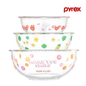 파이렉스 노티드2 믹싱볼 3P 세트 (880ml, 1.4L, 2.4L)
