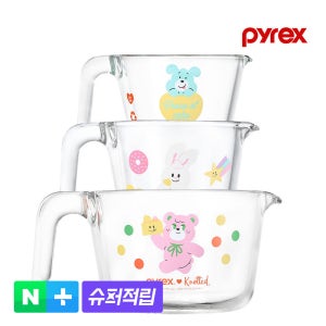[10% 추가적립] 파이렉스 노티드2 계량컵 3P 세트 (250ml, 500ml, 1L)