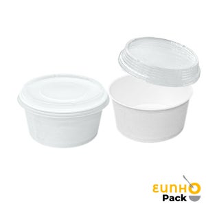 종이용기 일회용 종이그릇 무지520cc 1000개 고품질 고강도