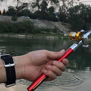 여행용 휴대용 낚시대 미니 펜낚시 세트 접이식 펜형 로드 취미