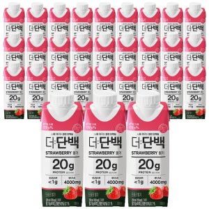더단백 프로틴음료 딸기 250ml 30개 단백질쉐이크 운동전 운동후