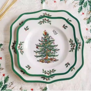 포트메리온 스포드 크리스마스 사각접시 플레이트 연말 접시 그릇 장식 선물