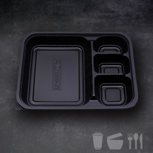 4칸 도시락용기 TY-1004 200개세트 일회용포장용기 한식뷔페분식 반찬족발