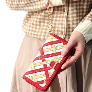 스트랩 벨턴 지퍼 카드 수납 지갑 케이스 레드, 갤럭시A퀀텀 갤럭시A71 (공용)