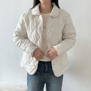 중년여성 겨울 카라 누빔 퀼팅 경량 패딩 자켓