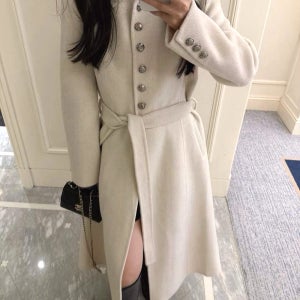 도런 A라인 캐시미어 클래식 체스터 코트 2color