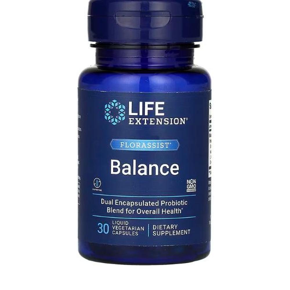 라이프익스텐션 <b>FLORASSIST 밸런스</b> 액상 베지캡슐 30정