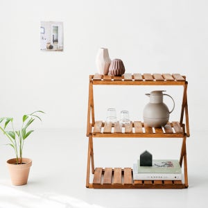 마켓비 DUGLAS 접이식 선반 600 넓은 3단 아카시아 1color