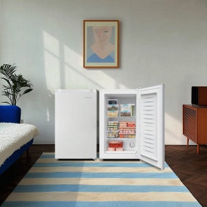 더함 소형 미니 냉동고 스탠드 서랍형 CHIQ 냉동고 화이트 65L