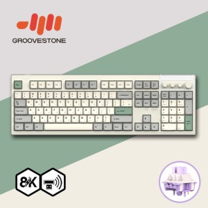 그루브스톤 GV10M 8K 수제윤활 유무선 기계식키보드 라이트G, 저소음밀키축, 38g