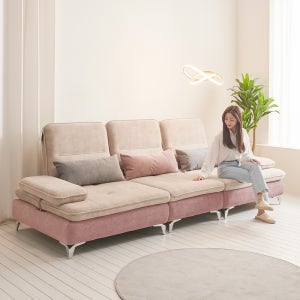 바이미 이지클린 아쿠아텍스 패브릭 모듈 코너 스윙 소파 sk 핑크, 4인용