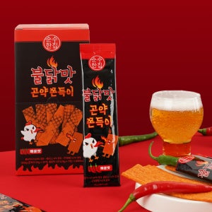 순수한집 불닭맛곤약 쫀드기 20개 쫀득이 추억의 과자 사무실 탕비실 간식 회사 옛날 문방구