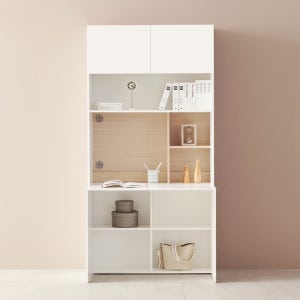 E0자재 학생 책상세트 1000x600x2000mm, 메이플 (DK9902)