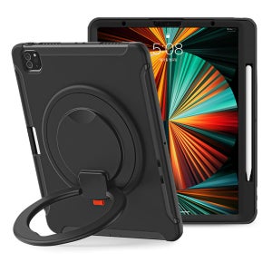 아이패드 프로 12.9 4세대 케이스 범퍼 회전 마카롱 아머 블랙, 프로 4세대 12.9