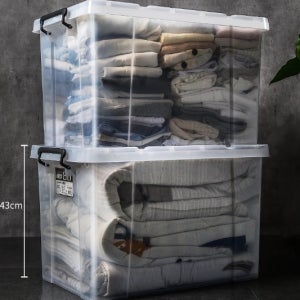 200L 300L 리빙박스 대형 플라스틱 정리함 수납 투명 특대형 보관함