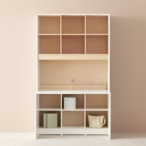 E0자재 레트라 전면 책장책상세트 1200x600x2009mm, 메이플(오픈형) DK9876