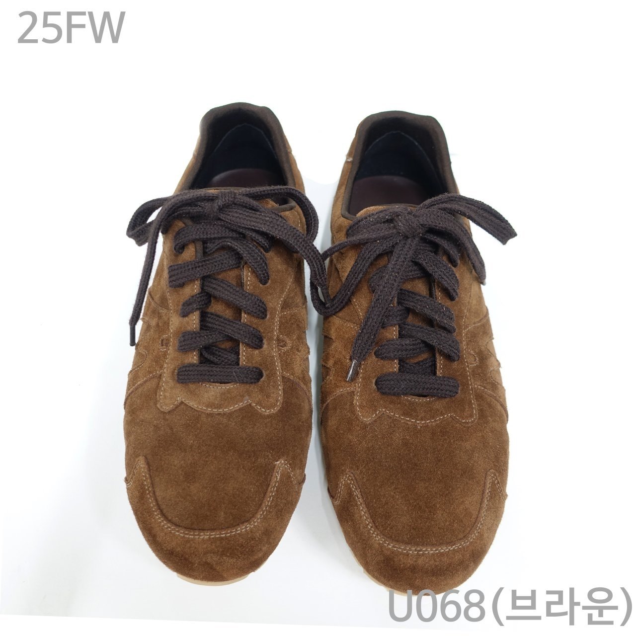 마린수제화 U068 브라운 스웨이드 스니커즈