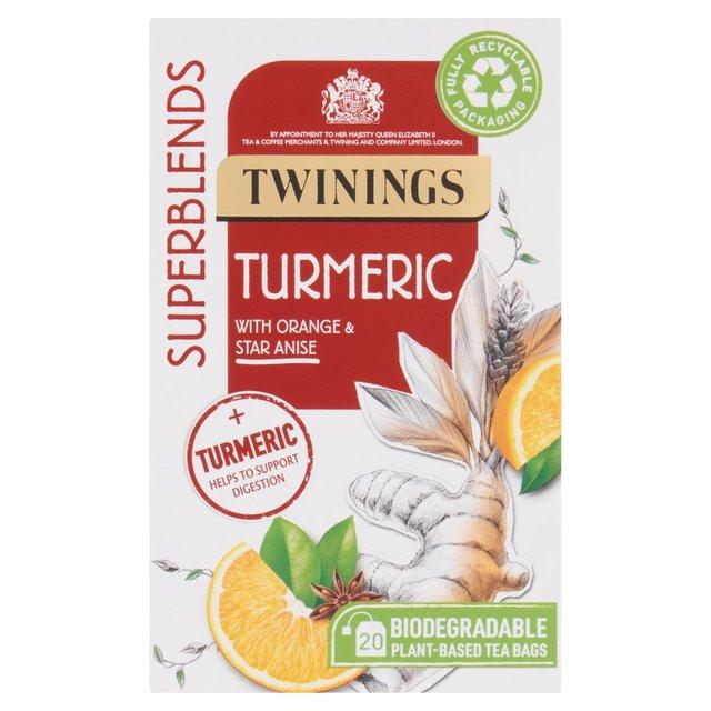 Twinings 트와이닝 슈퍼<b>블렌드</b> <b>터메릭</b> 20티백 40g 6개