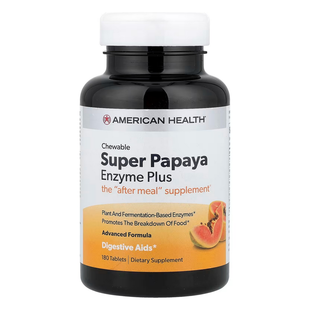 아메리칸헬스 <b>수퍼 파파야 엔자임 플러스</b> 츄어블 180타블렛