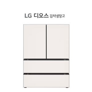 LG 디오스 AI 오브제컬렉션 김치냉장고 1등급 4도어 491L 베이지 Z495GBB271