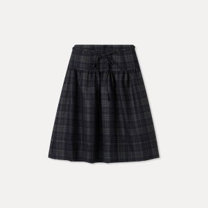 [N도착][미쏘]셔링 미디 스커트_MIWWHG116C