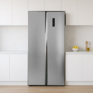 쿠잉 2도어 양문형냉장고 SBS410 대용량 저소음 신혼 프리스탠딩 메탈