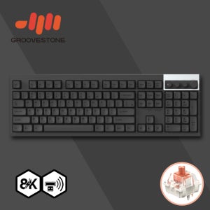 그루브스톤 GV10M 8K 수제윤활 104키 게이밍 유무선 기계식 키보드 다크시티, 저소음밀키S축, 38g