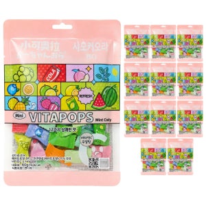 샤오커오라 캔디 베트남 사탕 무설탕 알사탕 개별포장 간식 비타민C 60g, 12개