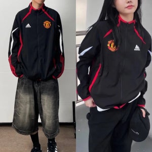 아디다스 맨체스터 유나이티드 맨유 팀가이스트 우븐 트랙 자켓 바람막이 H64069