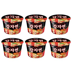 감자면 매운맛 큰사발면 92g 6개