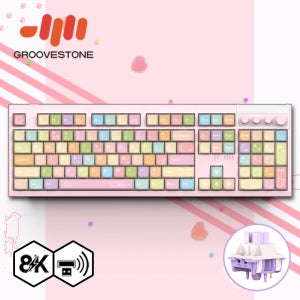 그루브스톤 GV10M 8K 수제윤활 유무선 기계식키보드 젤리냥, 저소음밀키축, 38g