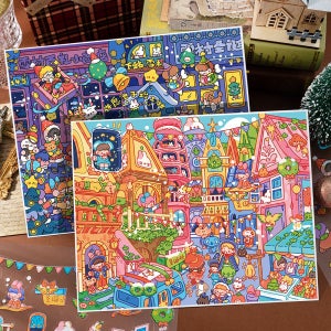 3D 입체 스티커 방꾸미기 집꾸미기 미니어쳐 DIY 눈꽃 거리 방꾸스티커