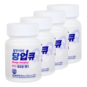 당업큐 포도당캔디 당떨어질때 15정 휴대용 글루코스 소아 성인 노인 학생 31.5g, 4개