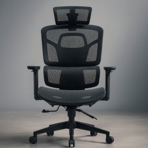 바른설계 에어핏체어 풀메쉬 컴퓨터 공부의자 허리편한 사무실의자 블랙