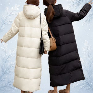 여성 밑단 트임 롱패딩 베이직 똑딱이단추 방한 한파