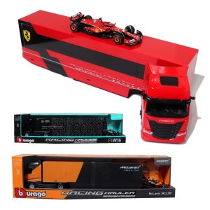 브라고 1:43 세미 트럭 페라리 SF24 F1 머신 수송트레일러