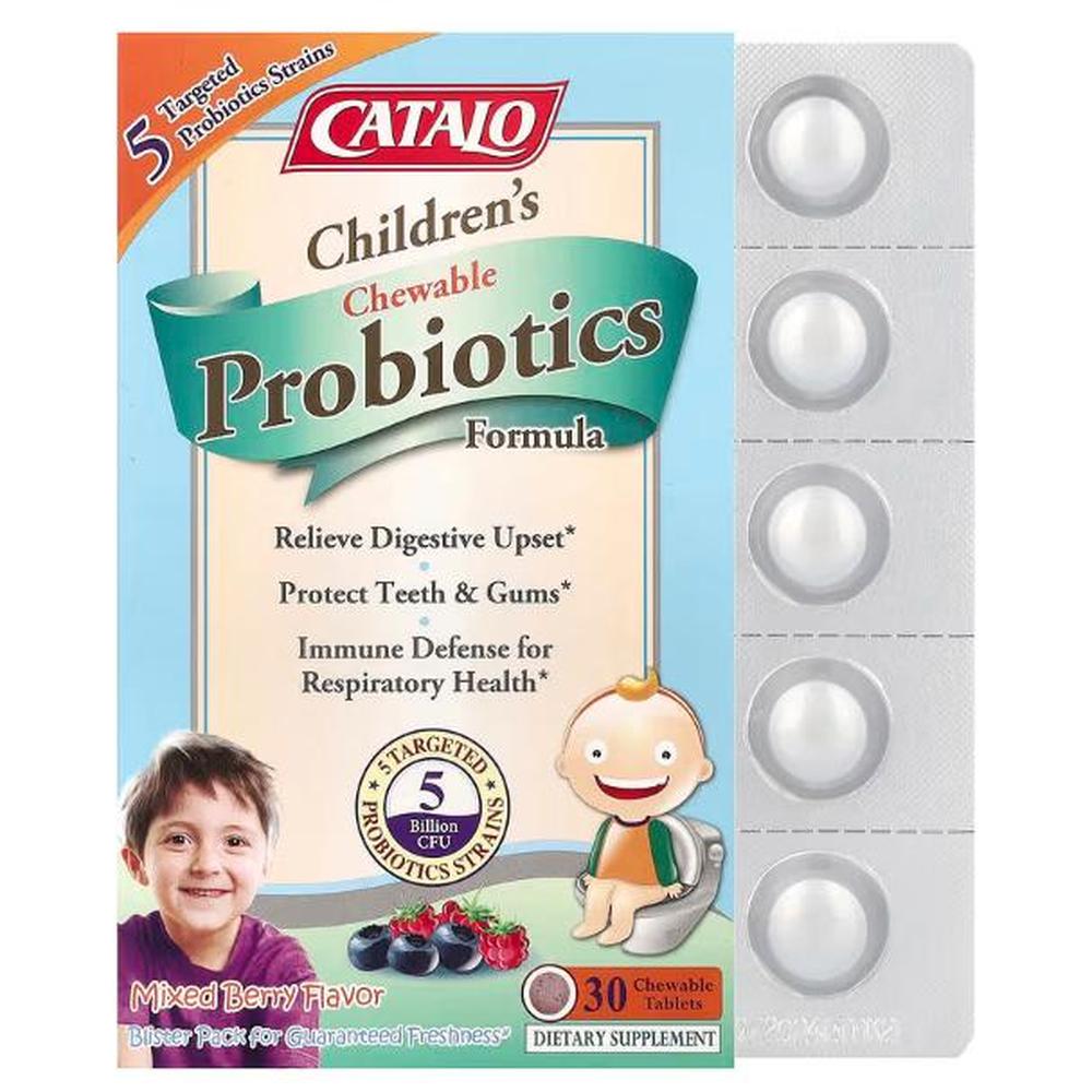 카타로네츄럴스 <b>칠드런스 츄어블 프로바이오틱스 포뮬러</b> 믹스 베리 <b>50억</b> CFU 30정