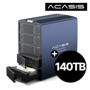 ACASIS 아카시스 EC-7355 140TB (아이언울프 프로 28TB X 5) RAID 5베이 외장스토리지 DAS 외장하드