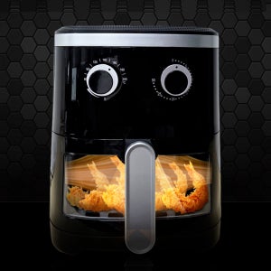 투명창조리확인 분리형 투명바스켓 에어프라이어 4L/가정용에어프라이어 전기튀김기