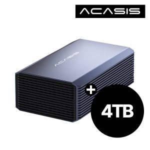 ACASIS 아카시스 EC-7352 4TB (아이언울프 2TB X 2) RAID 2베이 대용량 외장하드 데이터 복구 지원