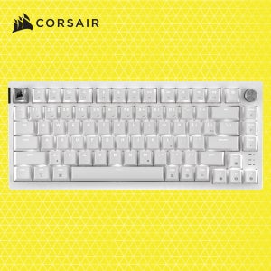 커세어 K65 RGB PLUS 무선 핫스왑 게이밍 기계식 키보드 MAC 화이트 적축